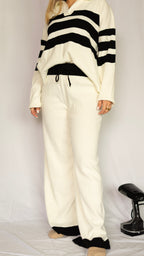 Striped Knitted Trouser Sweater Set