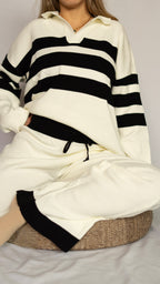 Striped Knitted Trouser Sweater Set