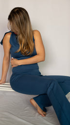 Blue Sexy Casual Elegant Set