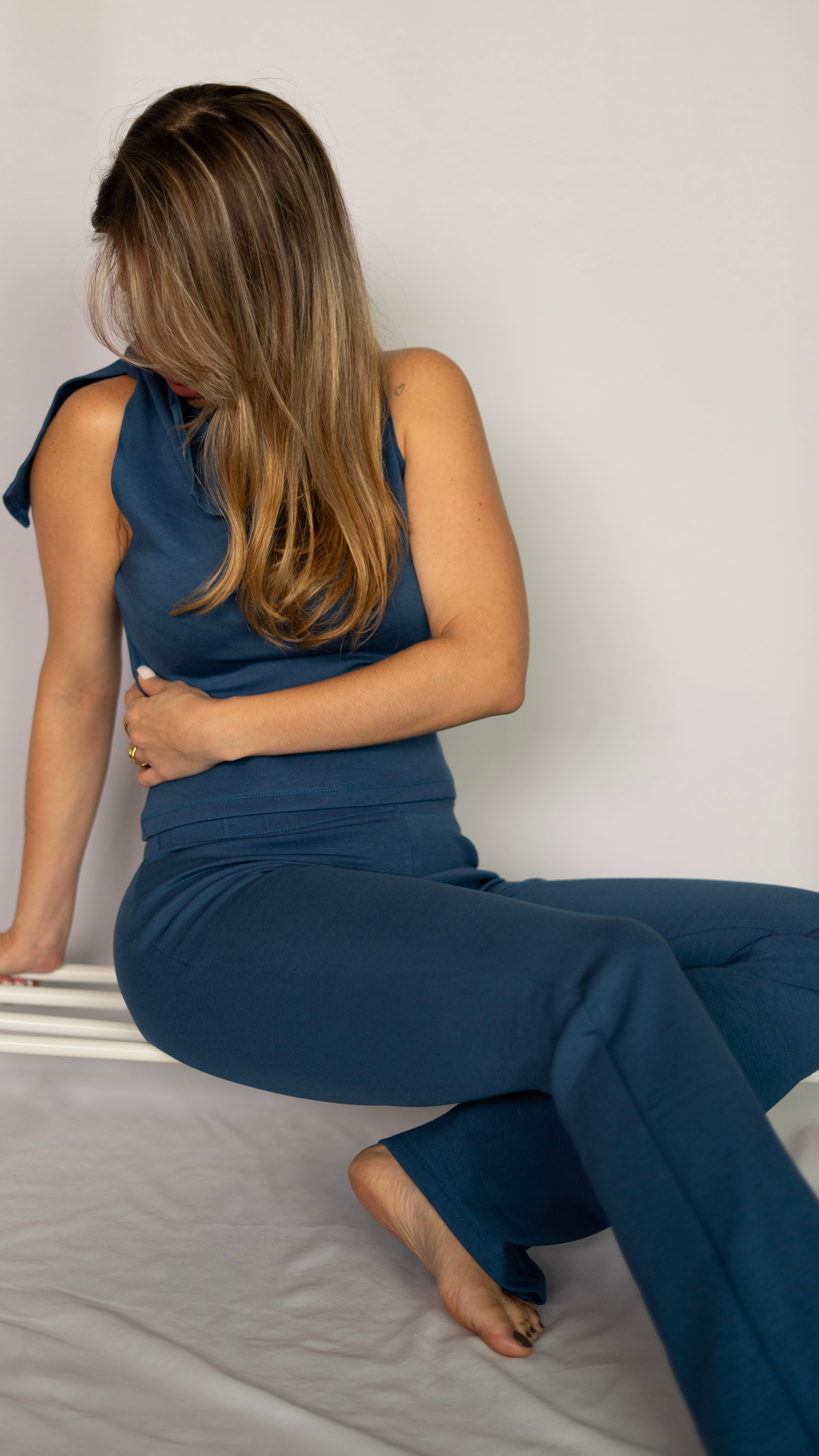 Blue Sexy Casual Elegant Set