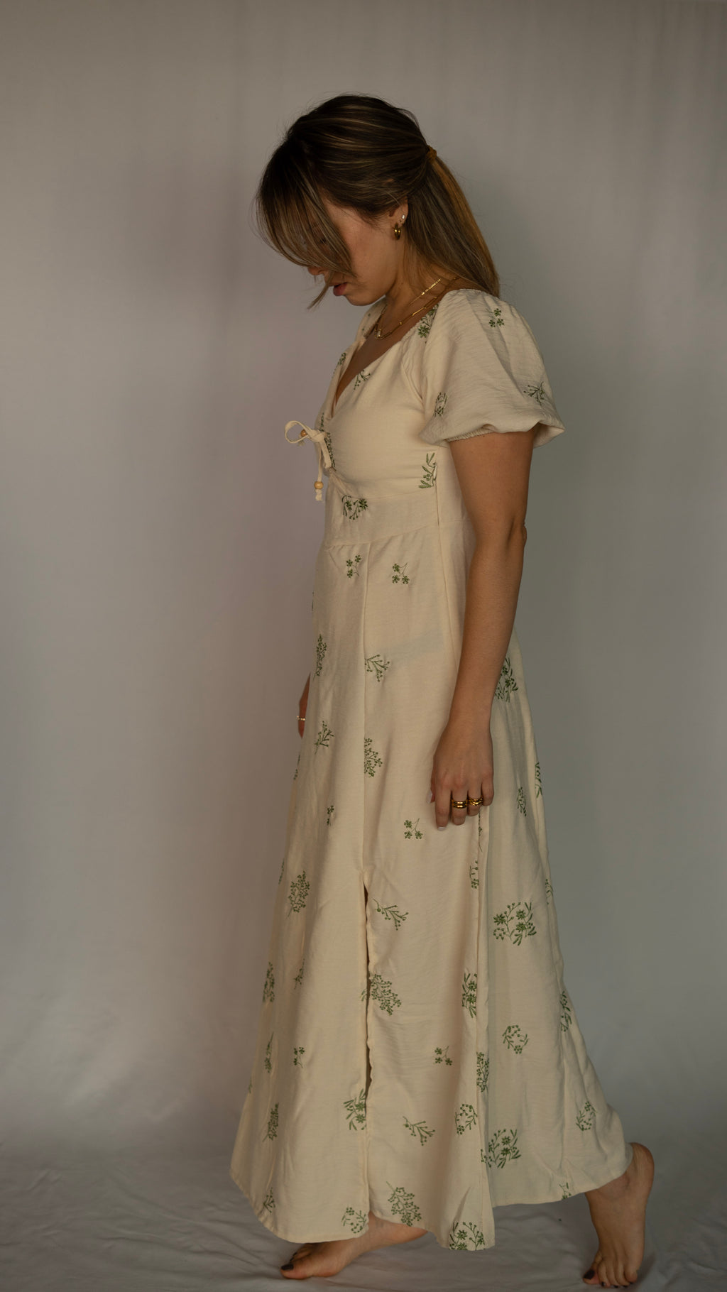 Embroidered Linen Dress