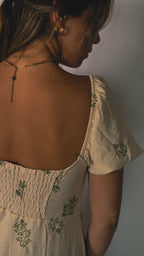 Embroidered Linen Dress