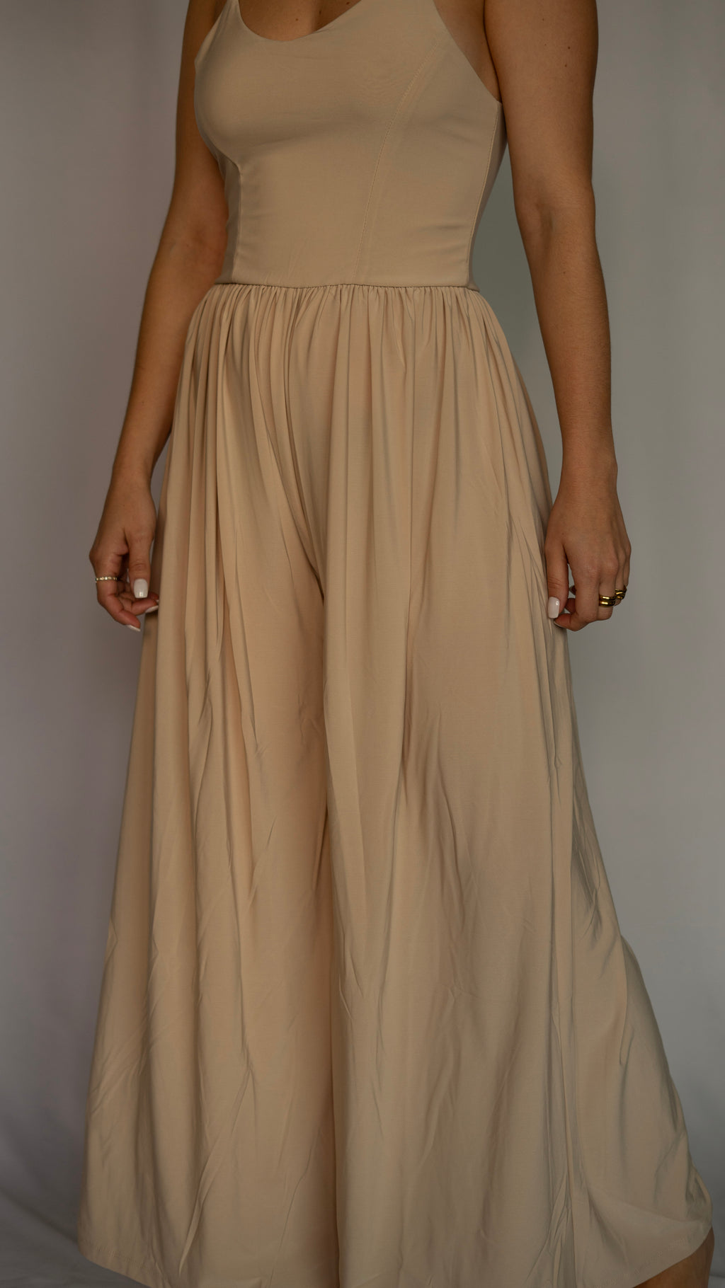 Wide Leg Strap Jumpsuit