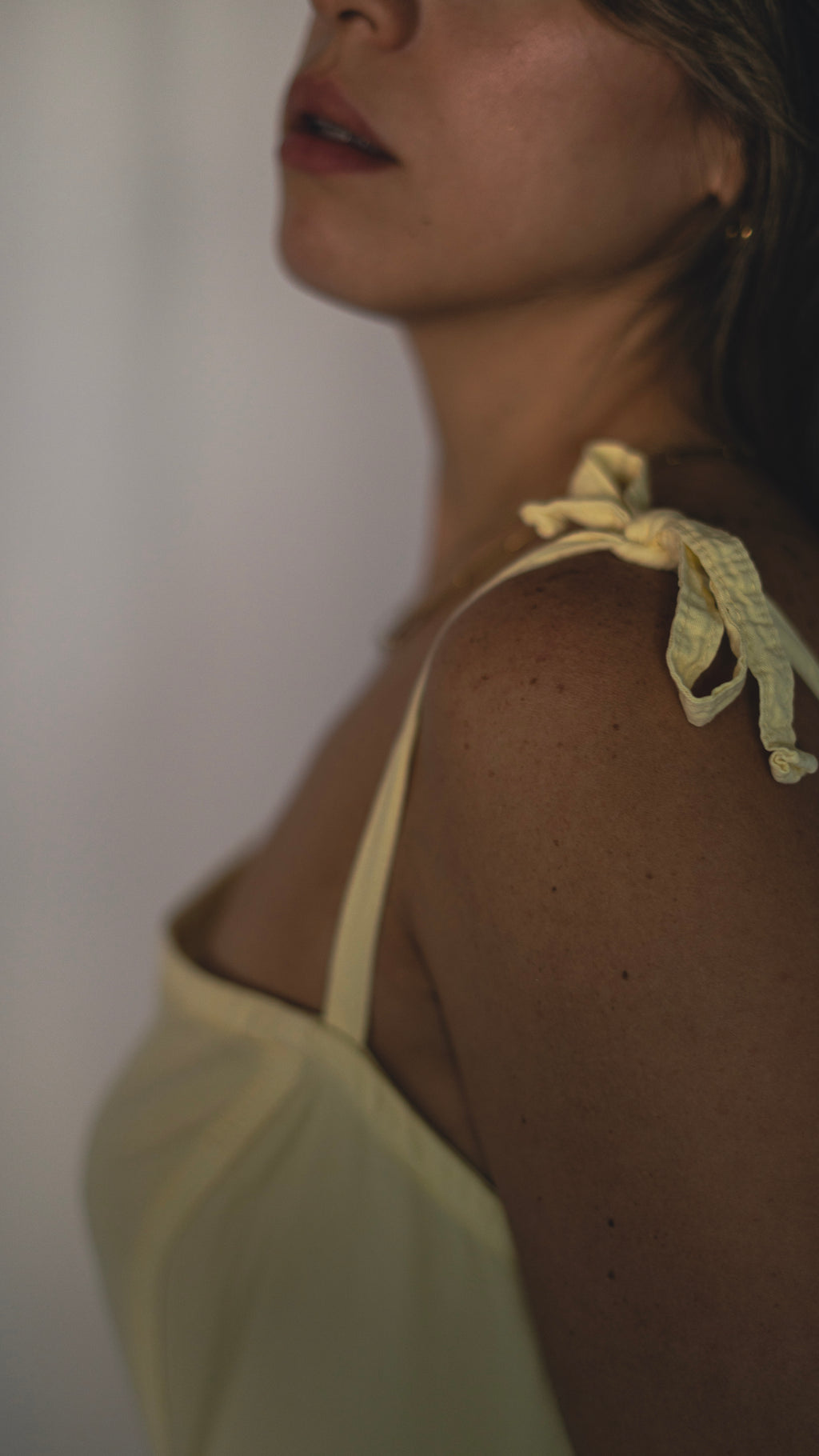 Yellow A-Line Maxi Dress With Square Neck