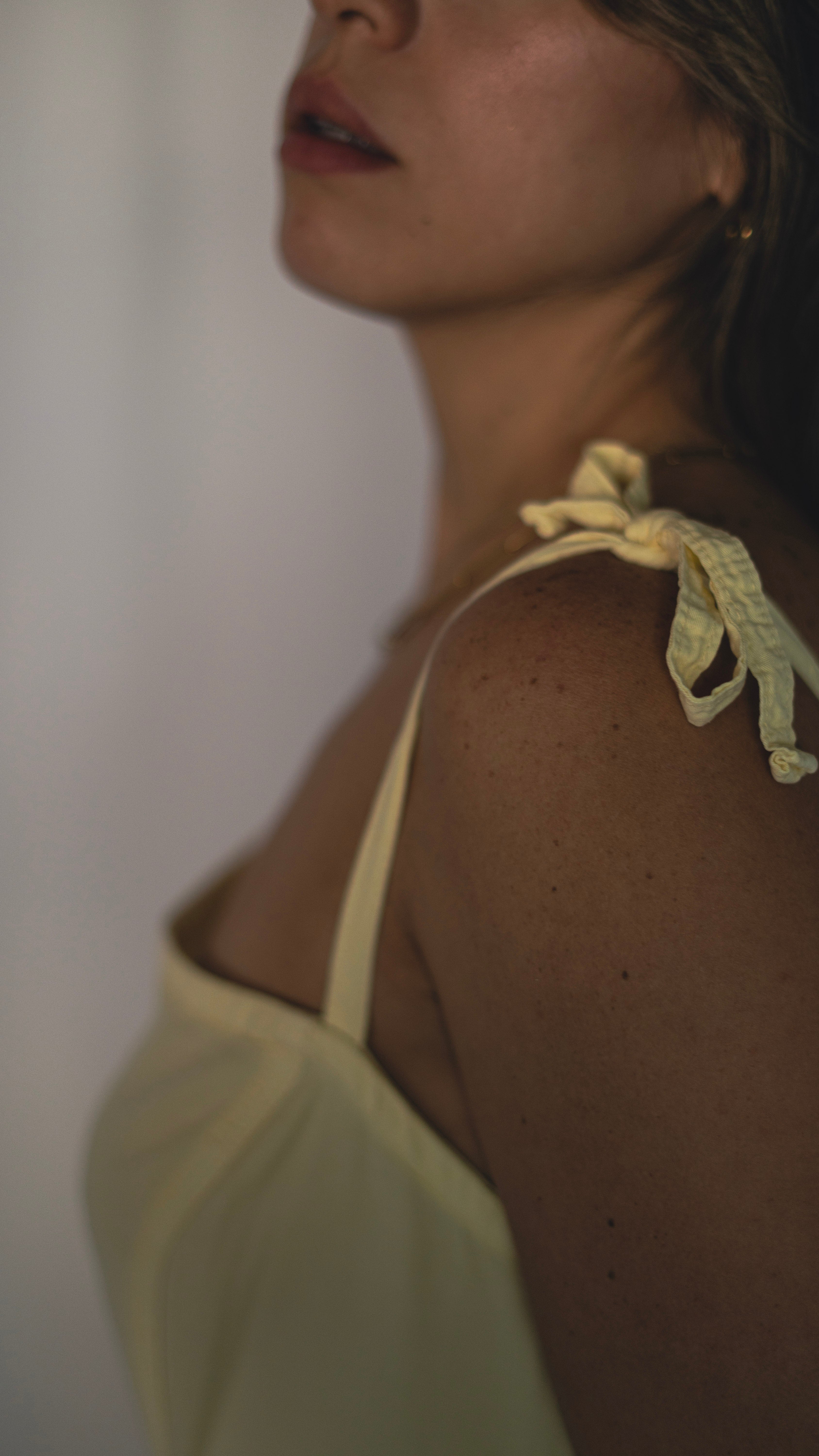 Yellow A-Line Maxi Dress With Square Neck