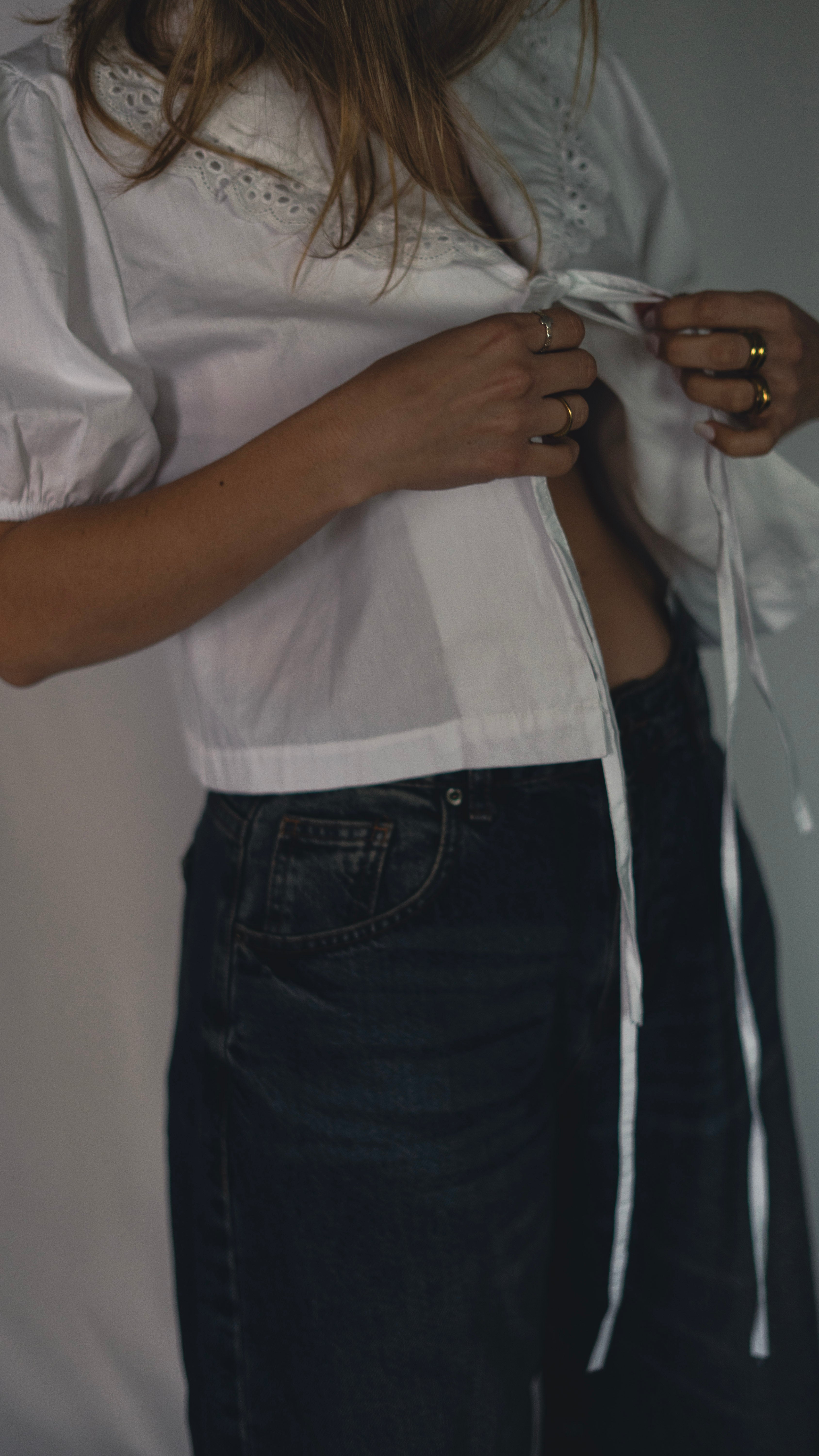 White Collar Lace Shirt