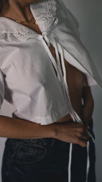 White Collar Lace Shirt