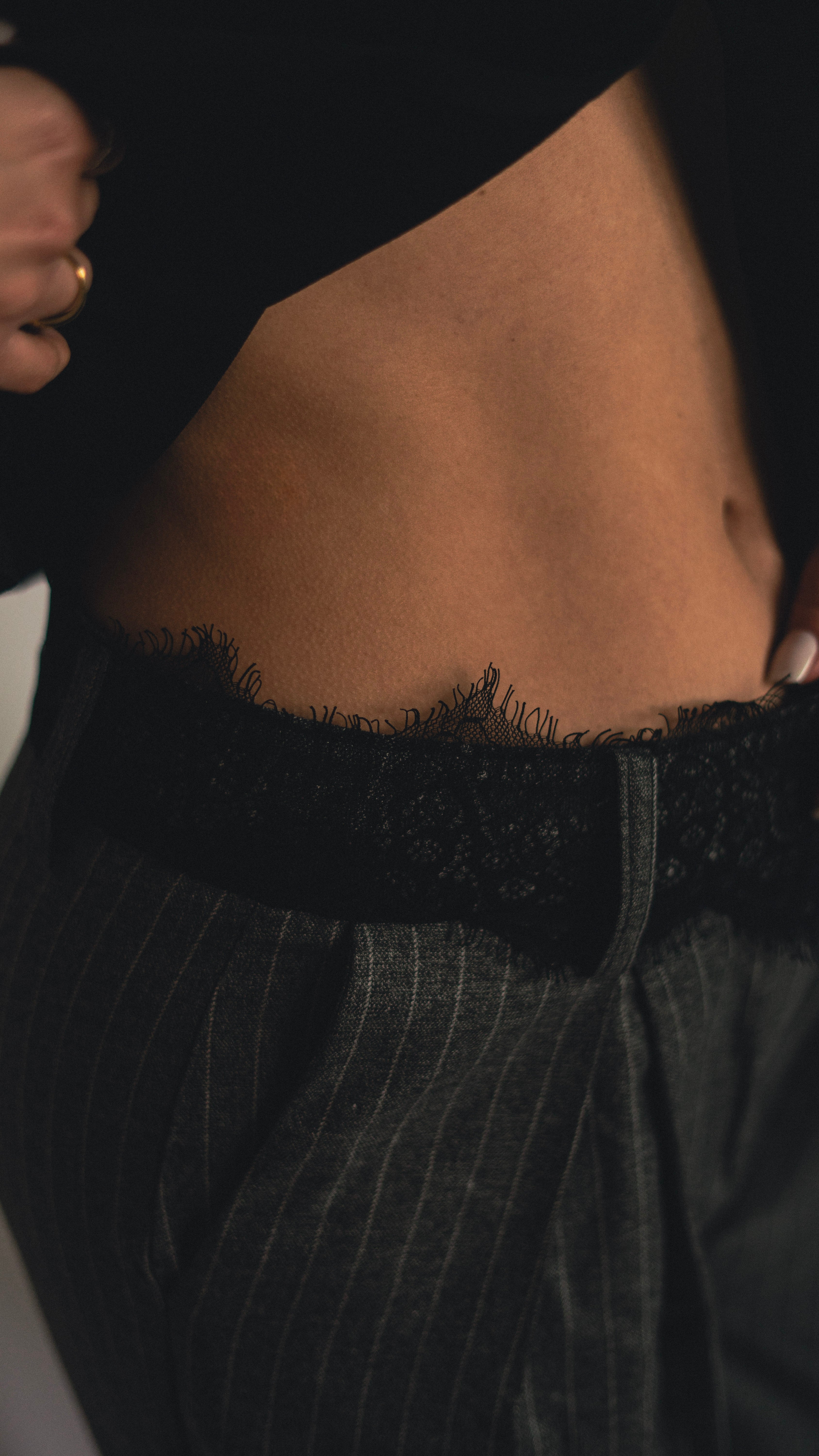 Grey Palazzo Pants With Wide Leg And Buttoned Closure