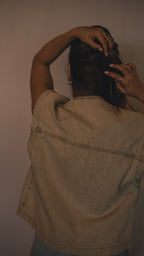 Oversize Denim Vest With Zipper