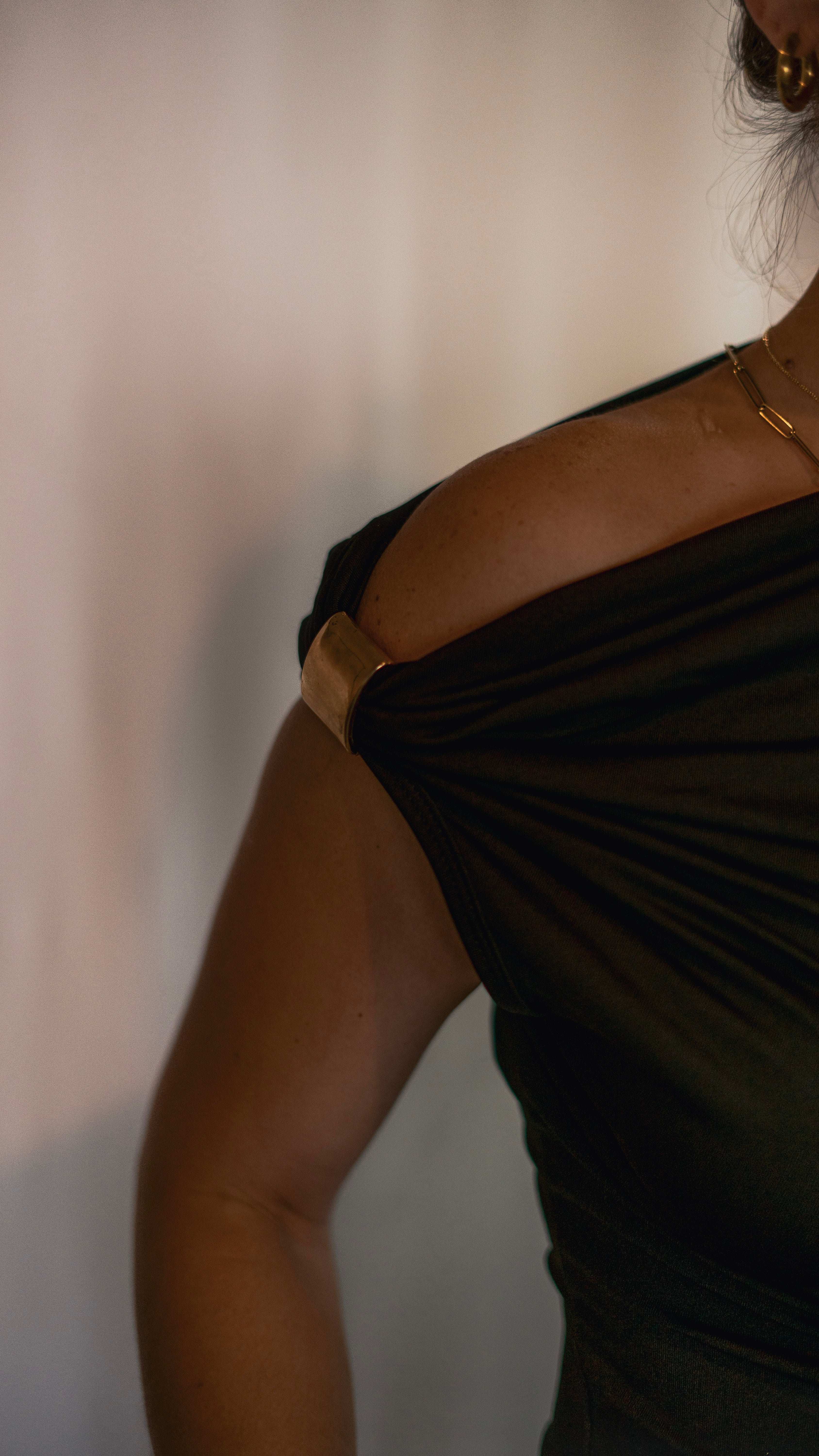 Black Sexy Elegant One Shoulder Neck Blouse