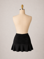 Mini Falda Negra con Fruncido
