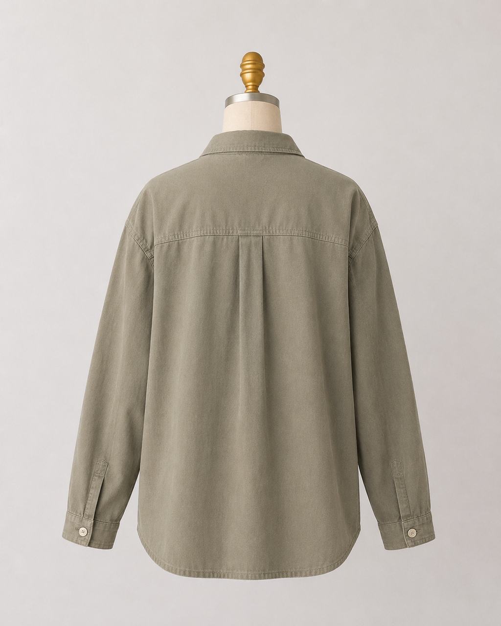 Sobrecamisa Caqui Oversize de Manga Larga